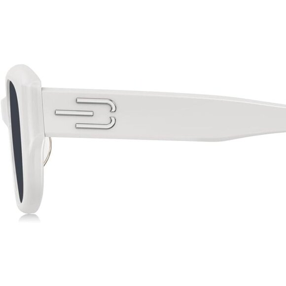? Women White Fashion Oversized Cat Eye Polarized Exclusive Eyewear Sunglasses main image 4